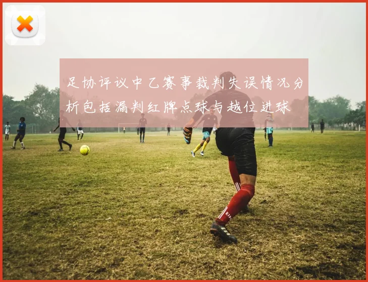 足协评议中乙赛事裁判失误情况分析包括漏判红牌点球与越位进球